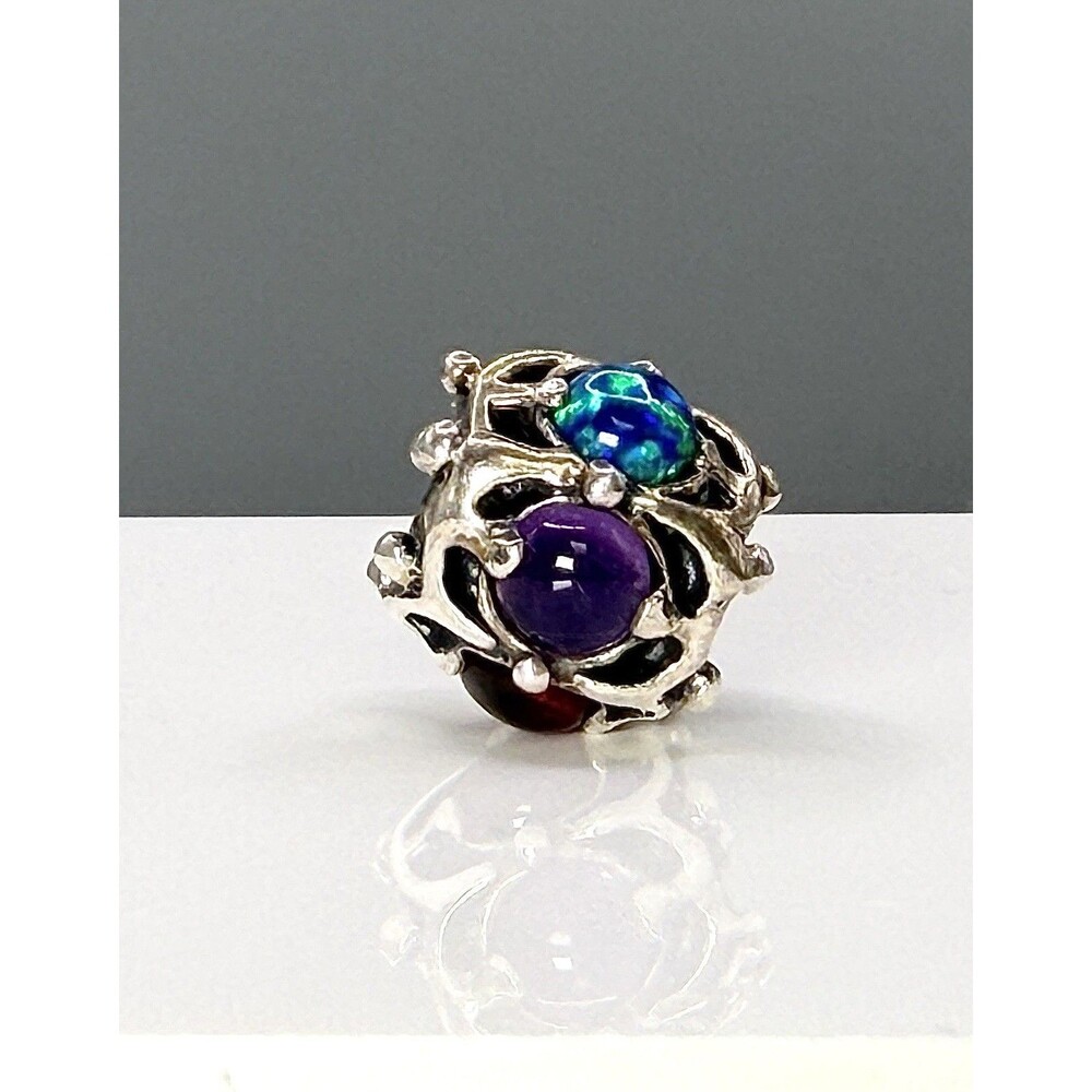 Trollbeads Wisdom Bead LAA 925S Sterling Silver 5 Gemstones Retired